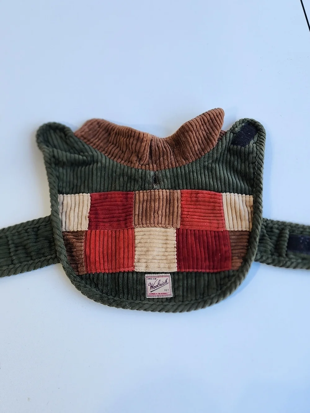 Woolrich Pet Dog Corduroy Patchwork Coat Vest Fall Winter Jacket OS